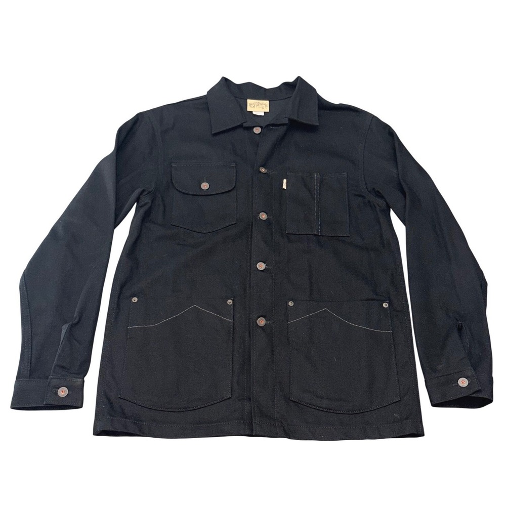 Railcar Fine Goods Chore Coat Mens L Womens XL Black Cotton Heritage Work Jacket
